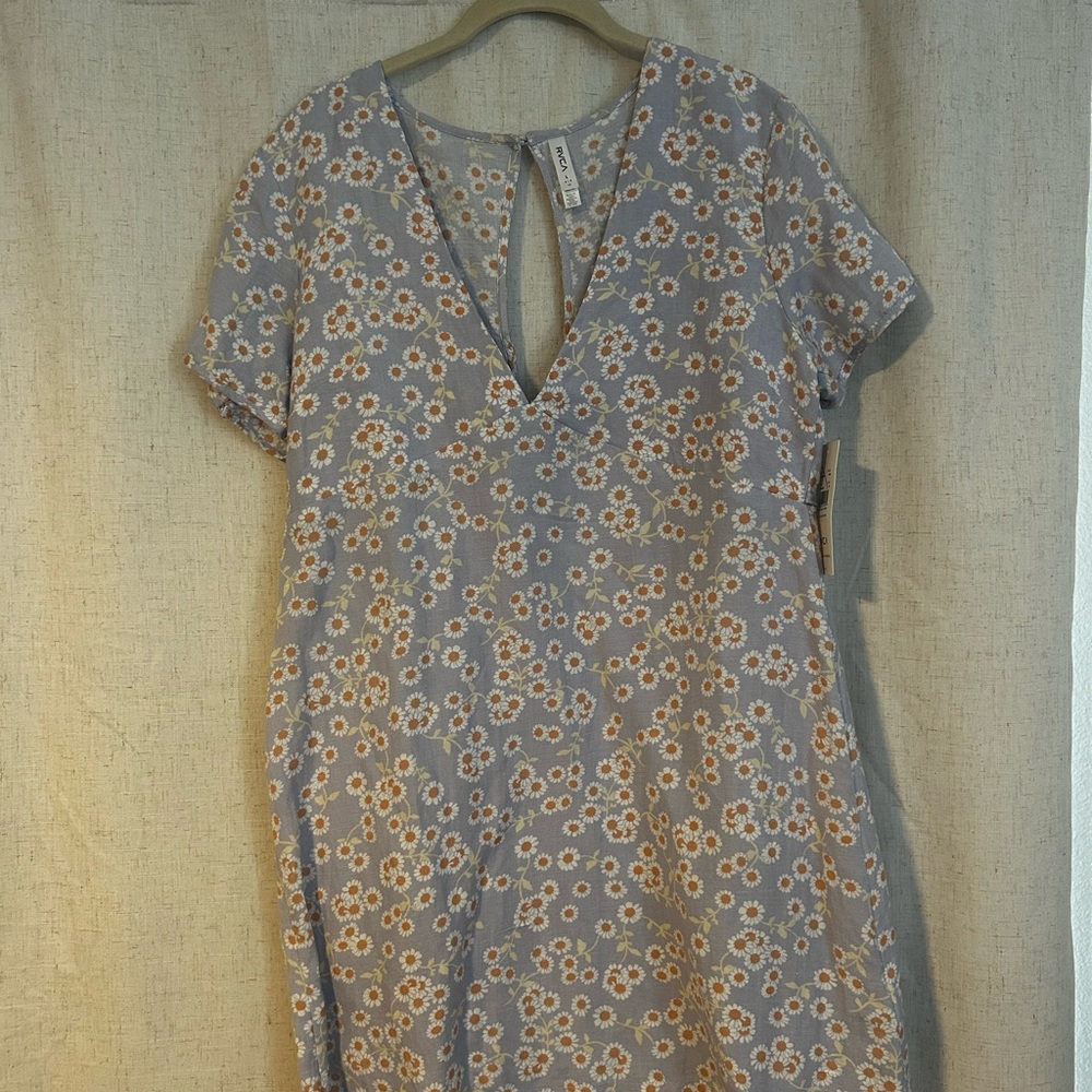 RVCA Blue Floral Mini Dress